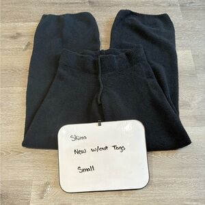 SKIMS Black Wide Leg Pants